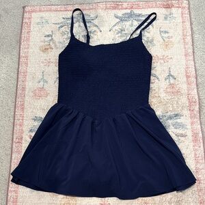 Aerie Offline smocked mini athletic athleisure exercise tennis dress